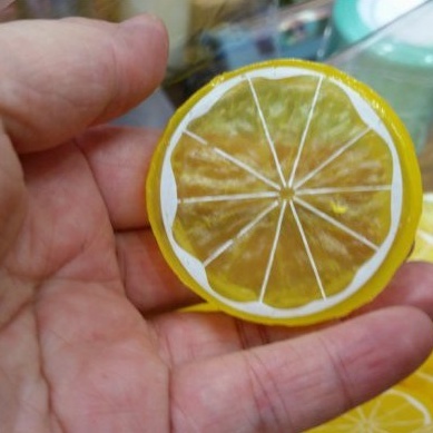 【台灣現貨速發】仿真檸檬片 多肉質物配件 做髪飾 療癒小物 假仿真水果 檸檬片