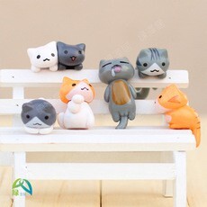 【台灣現貨速發】貓咪 ｜一次出貨五隻｜公仔 多肉植物 迷你園藝 盆栽裝飾 微景觀擺件 造景裝飾公仔