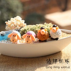 【台灣現貨速發】綿羊 一次出貨2隻 一個20元｜公仔 多肉植物 迷你園藝 盆栽裝飾 微景觀擺件 造景裝飾公仔