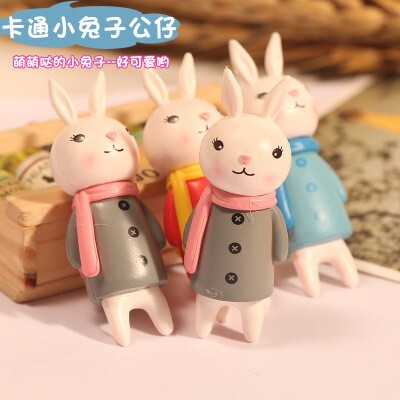 【台灣現貨速發】圍巾兔 小玩偶 多肉植物 微景觀小公仔 公仔 | 一次出貨最少2隻