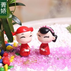 【台灣現貨速發】多肉質物材料--1對48元--情人小公仔