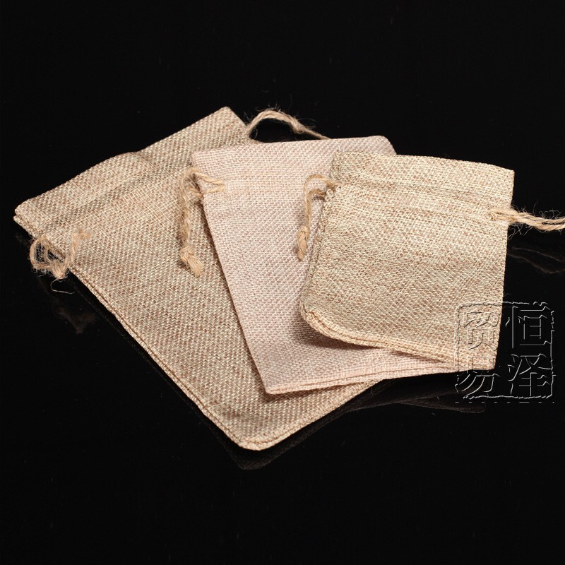 【台灣現貨速發】素色麻布袋 束口袋 糖果袋｜10*14公分