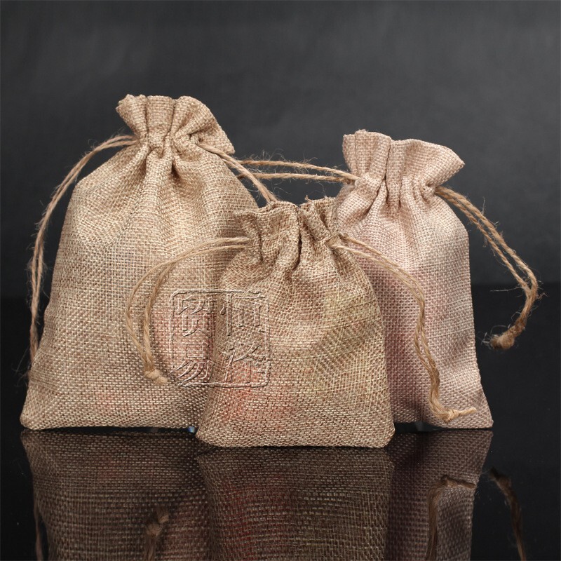 【台灣現貨速發】素色麻布袋 束口袋 糖果袋｜12*17公分