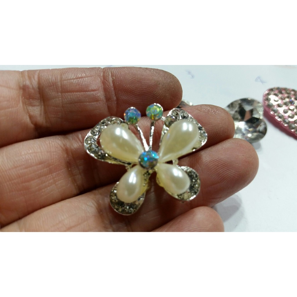 【台灣現貨速發】約3公分--水鑚珠寶花飾