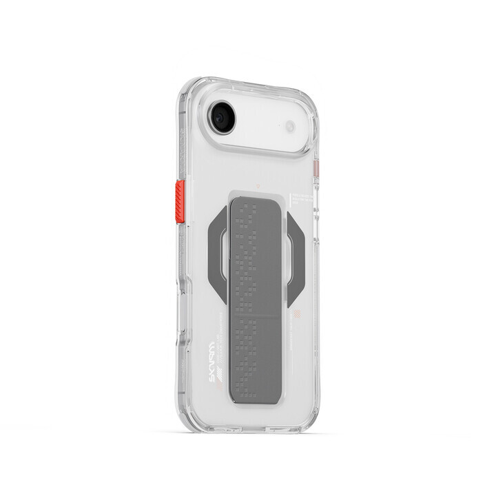 SKINARMA Haxa iPhone 17 系列黑色巨牆潮格磁吸支架防摔手機殼