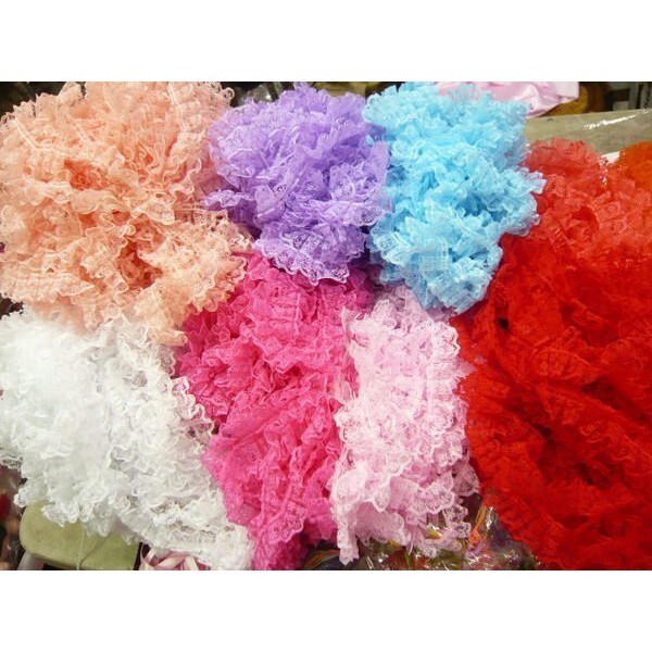 【台灣現貨速發】半車邊蕾絲 蕾絲緞帶｜2公分寬，一包７５呎