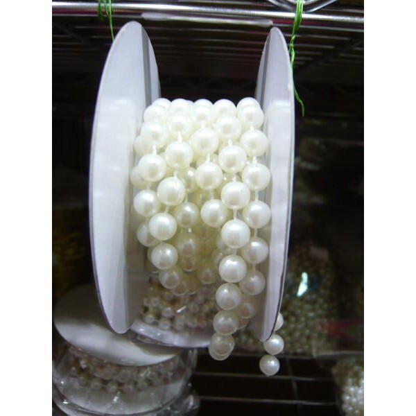 【台灣現貨速發】白色30呎-120元''~~~7mm珍珠鏈