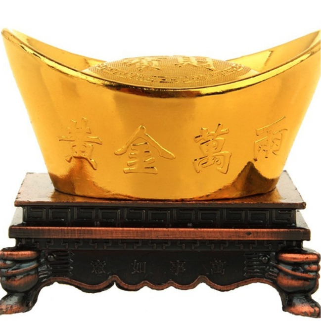 【台灣現貨速發】風水供奉合金元寶//黄金銅錢元寶//招財旺財店舖/客廳工藝品