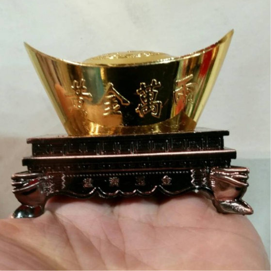 【台灣現貨速發】風水供奉合金元寶//黄金銅錢元寶//招財旺財店舖/客廳工藝品