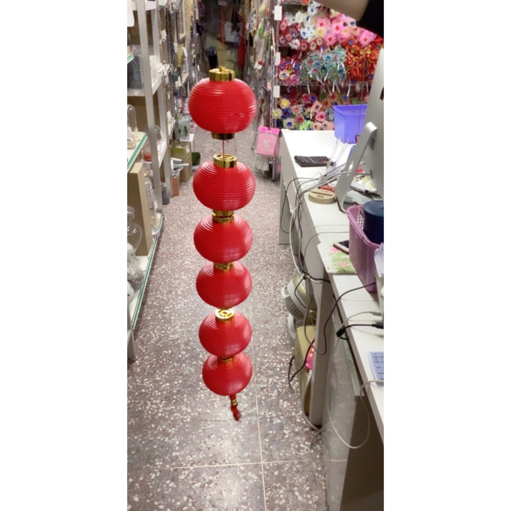 【台灣現貨速發】6個10公分小燈籠串，紅燈籠串掛飾