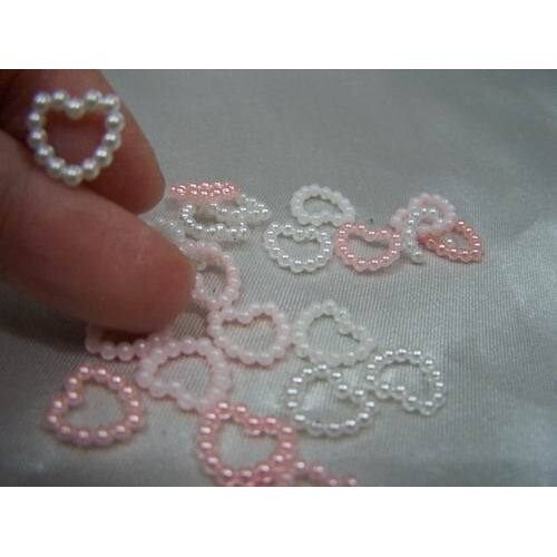 【台灣現貨速發】0.4元-1公分連珠摟空愛心--一包100入