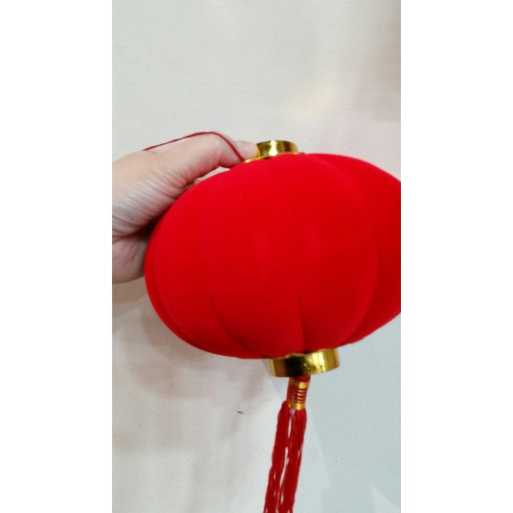 【台灣現貨速發】15公分 絨質面 小 燈籠｜小紅燈籠 掛飾