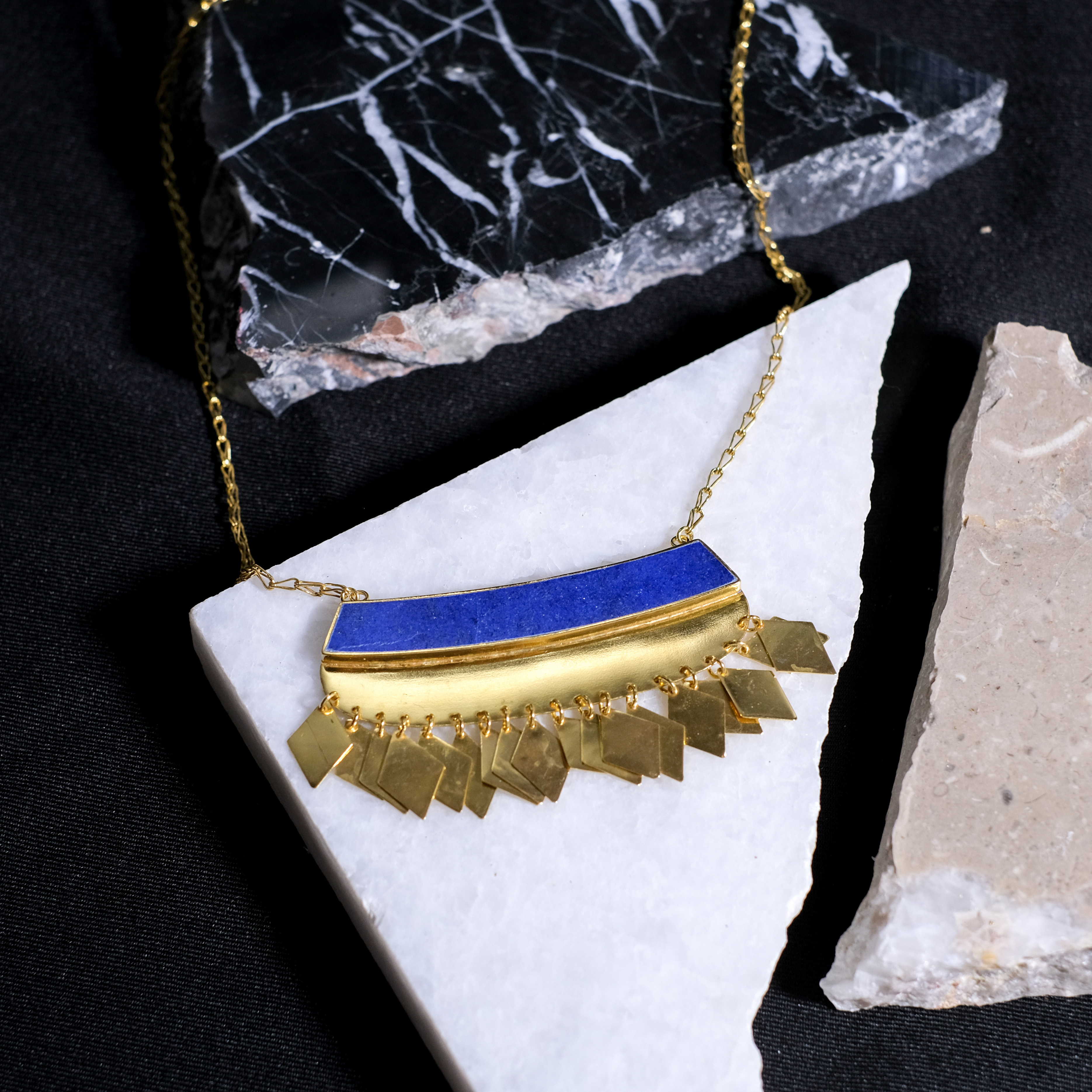 伊斯蘭金工｜Mahtab 青金石項鍊｜阿富汗