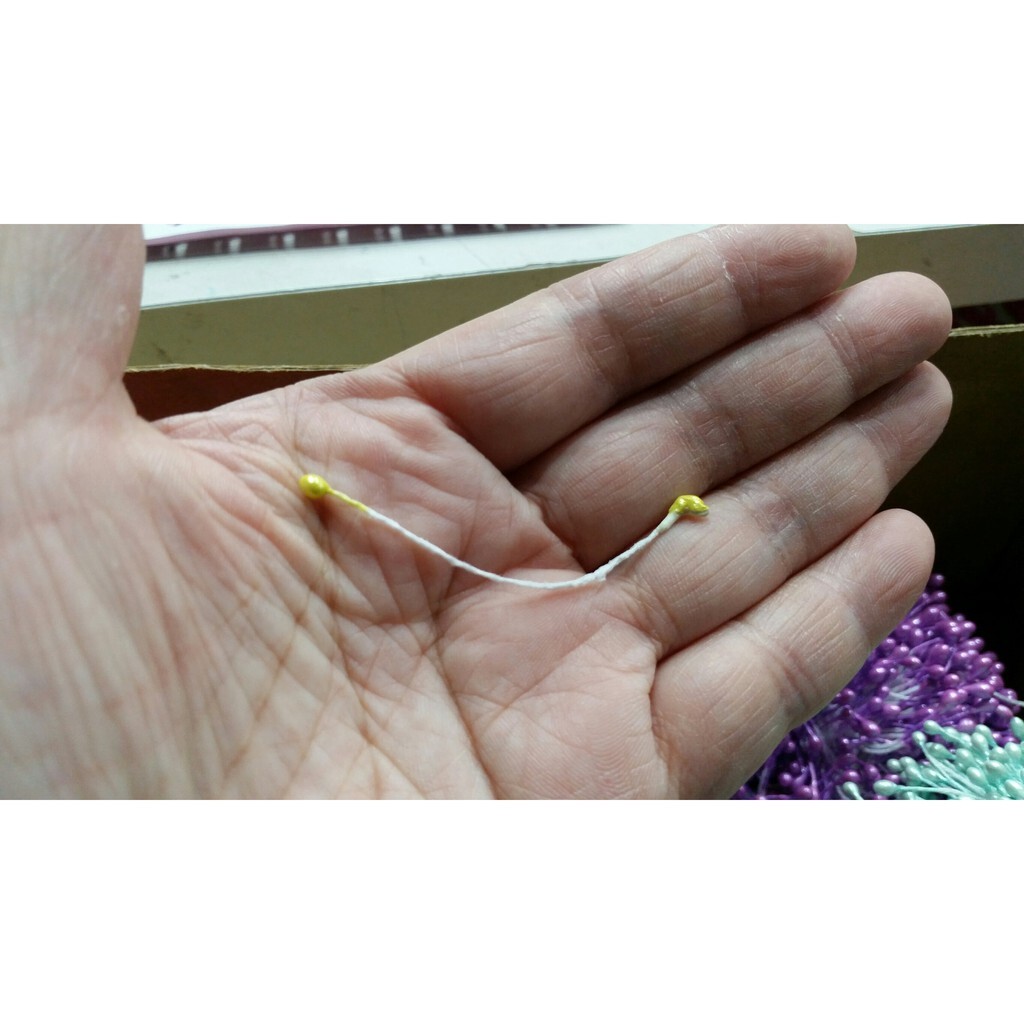 【台灣現貨速發】台灣現貨-珍珠花蕊 有多種顏色｜一把100支 20元｜手工藝 花蕊 珍珠