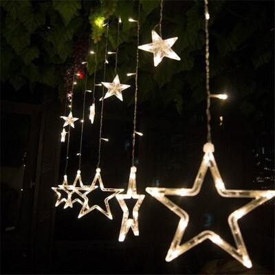 【台灣現貨速發】星星燈串 五角星燈串 燈泡串 聖誕 求婚 布置  LED燈插電式