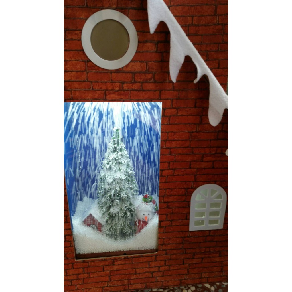 【台灣現貨速發】聖誕雪屋 風車 大型歐式聖誕風車飄雪屋 聖誕節