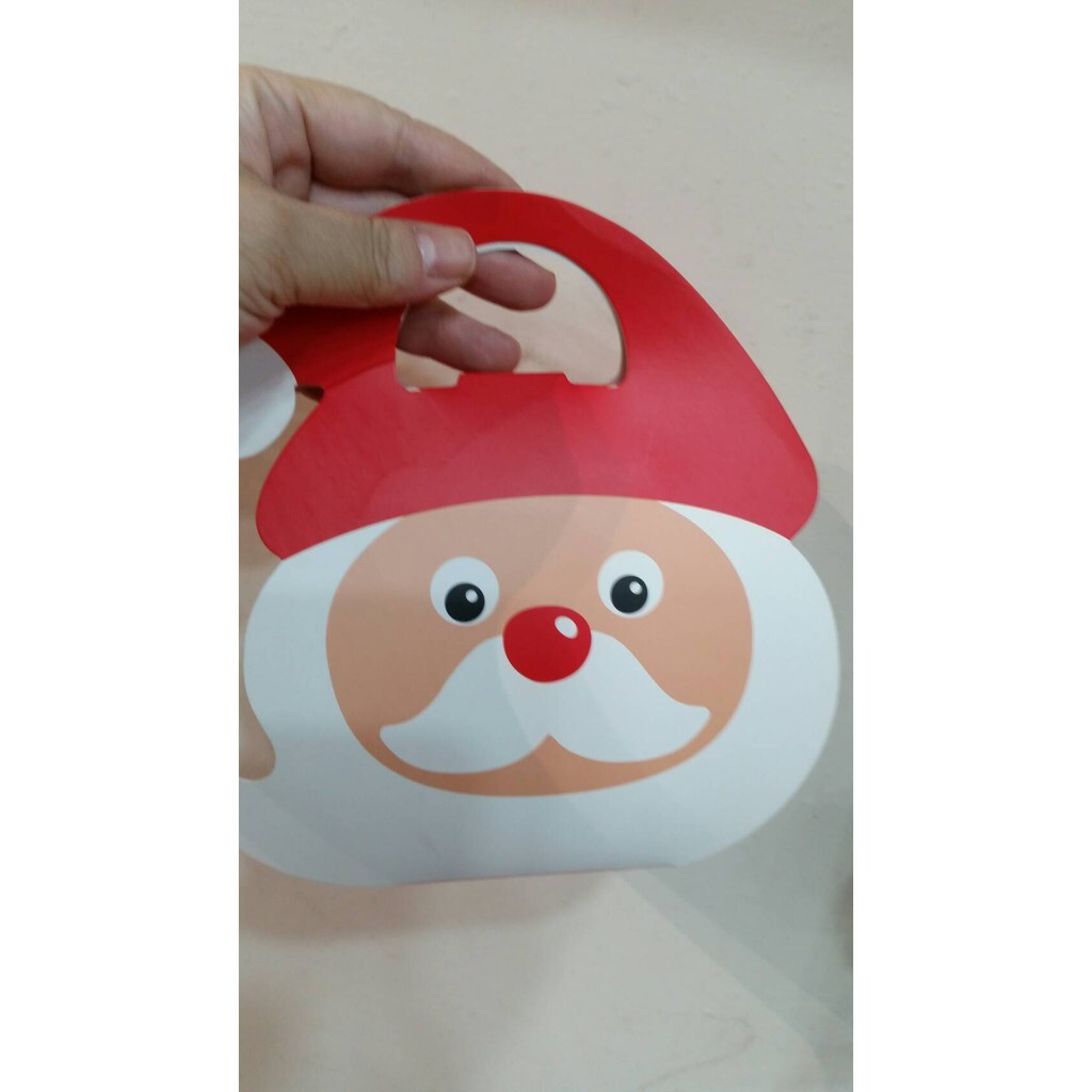 【台灣現貨速發】聖誕節-- 餅乾盒 小西點盒 禮物盒｜10元'''聖誕麋鹿 老公公手提型糖果盒