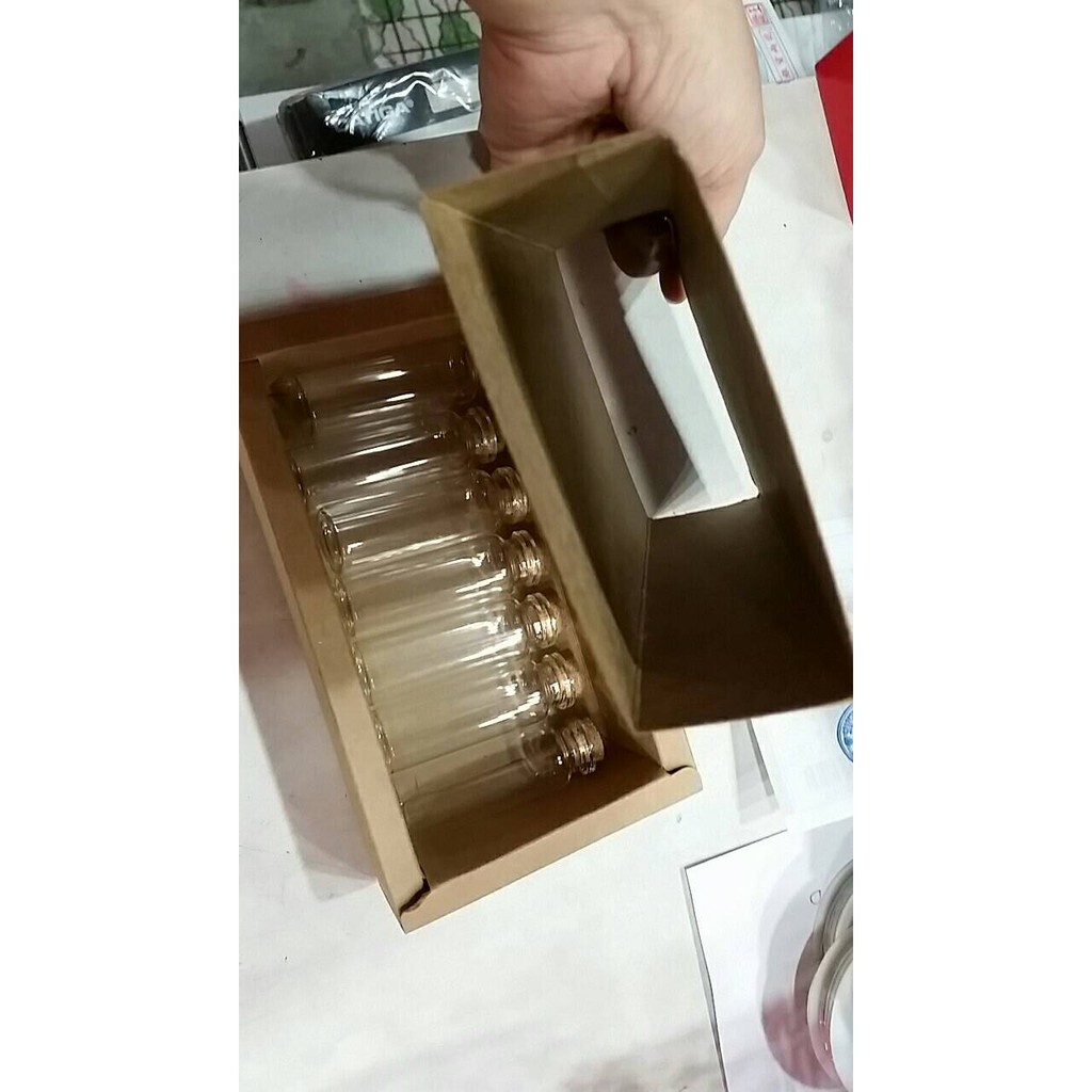 【台灣現貨速發】乾燥花安瓶禮盒//牛皮安瓶紙盒(一個裸盒+7個中安瓶88元)--整組價