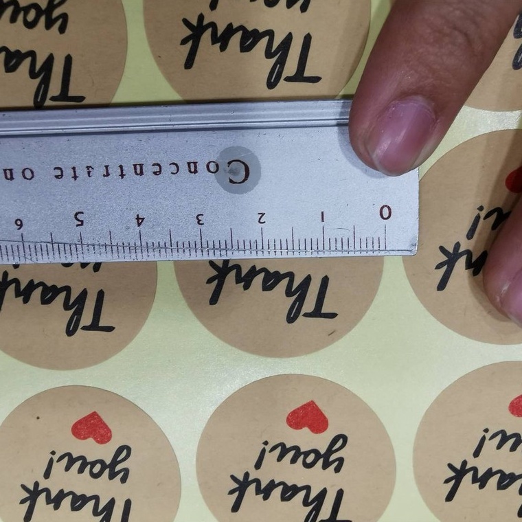 【台灣現貨速發】-21枚文青風牛皮圓形THANK YOU貼紙