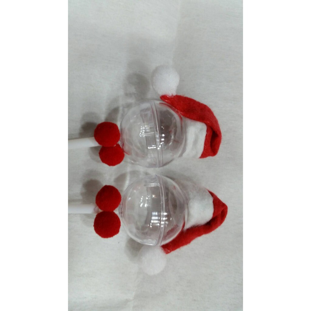 【台灣現貨速發】10個以上12元'｜聖誕帽糖果棒｜糖果棒 聖誕帽 手工