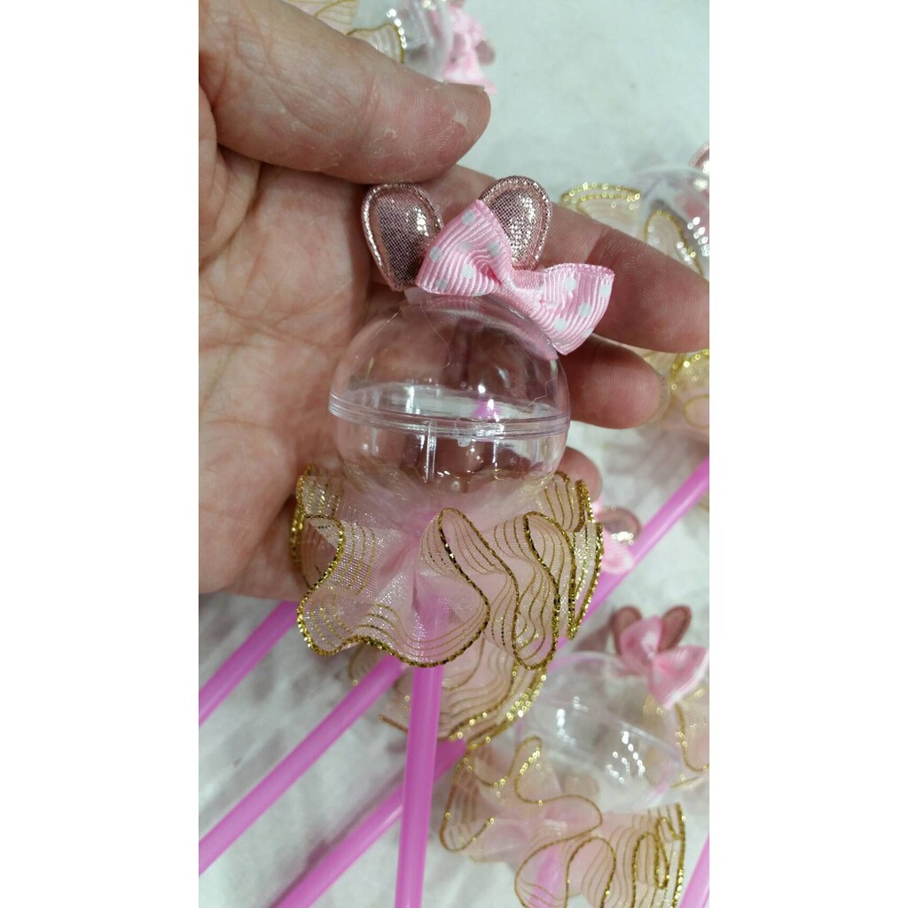 【台灣現貨速發】台灣現貨** 雷射粉兔子可愛裙擺糖果棒12元