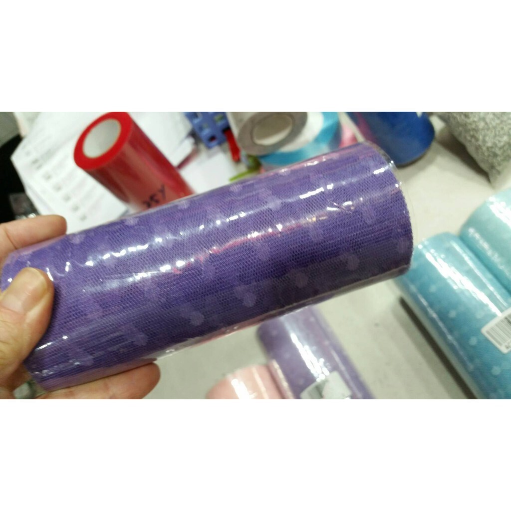 【台灣現貨速發】~~~15公分白色雪點細紗網//娃娃紗