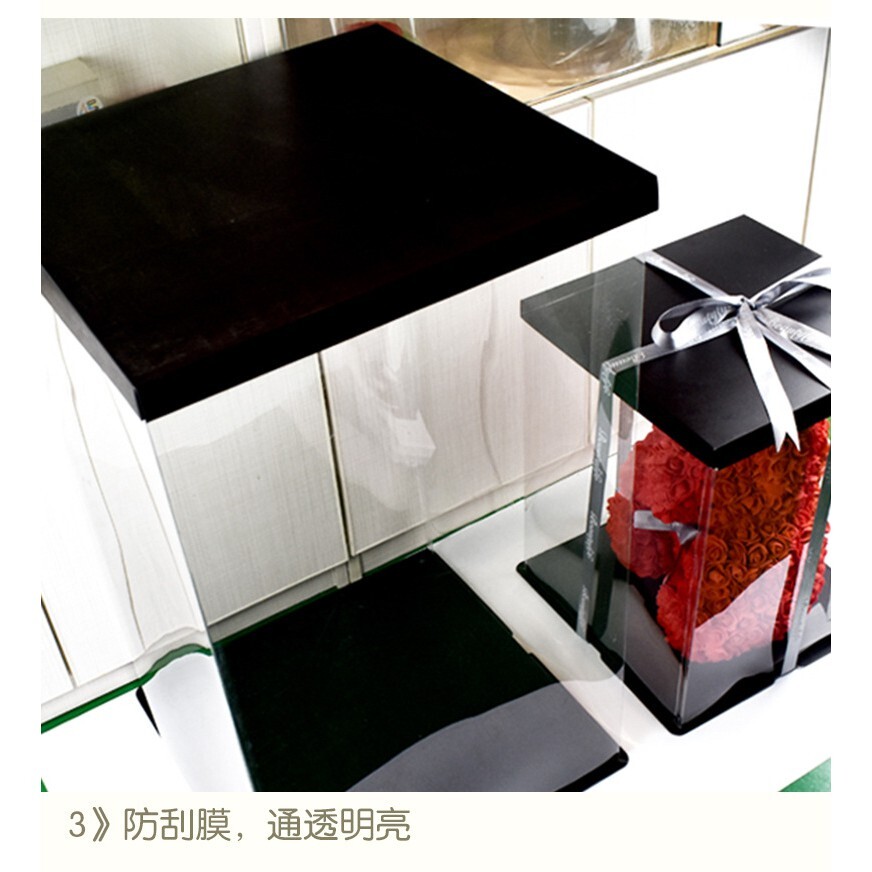 【台灣現貨速發】超大透明盒 禮物盒 捧花盒 14吋｜高40*38*38 公分｜台灣現貨*
