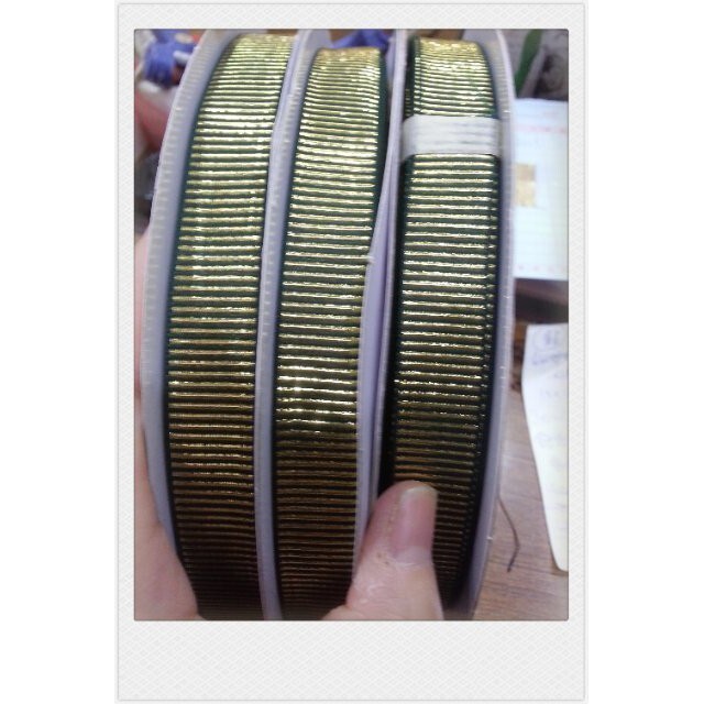 【台灣現貨速發】~~1.6公分綠壓紋緞帶//羅紋緞帶25碼65元