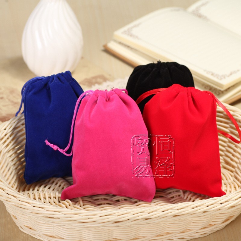 【台灣現貨速發】絨布袋 糖果袋 禮品袋｜黑色｜15*20公分