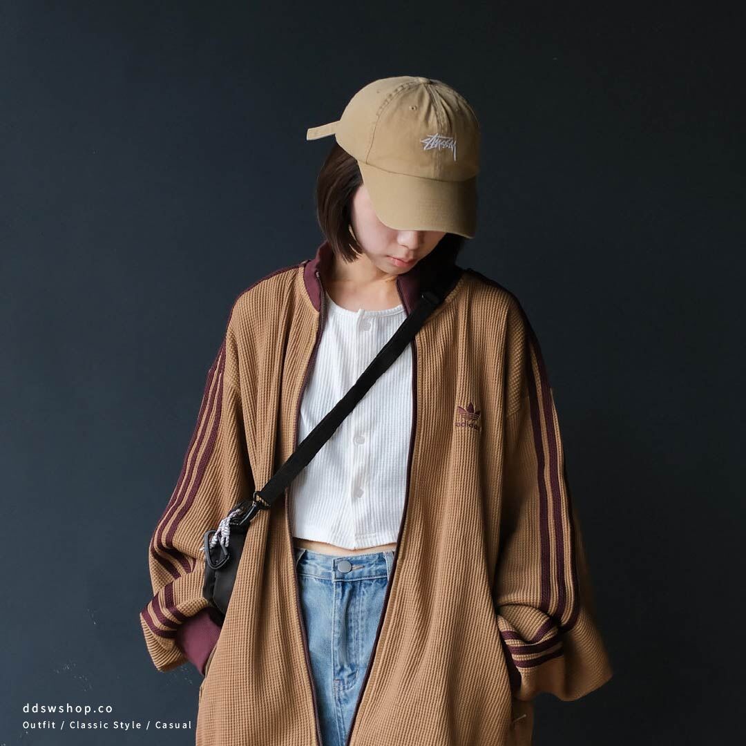 "代購" Adidas Originals Top KNIT SS25 TRACK 立領 華夫格外套