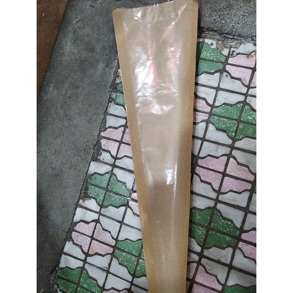 花束套  鮮花套 牛皮紙花束單支套 單支花套｜長40*上寬12公分｜一包50個120元批發80元｜包裝三角花套