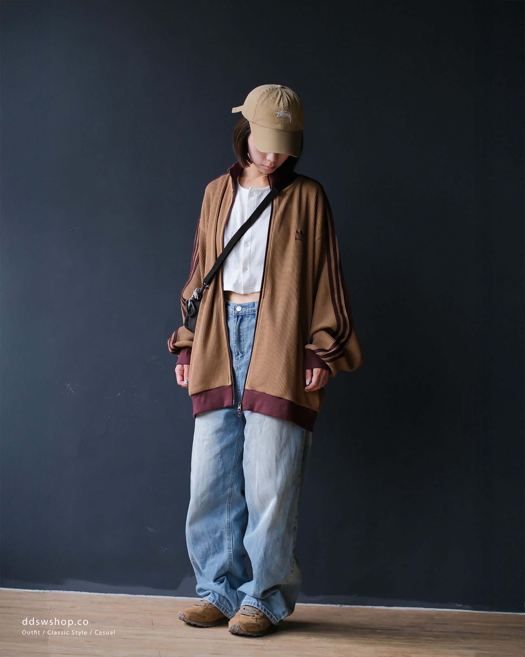 "代購" Adidas Originals Top KNIT SS25 TRACK 立領 華夫格外套