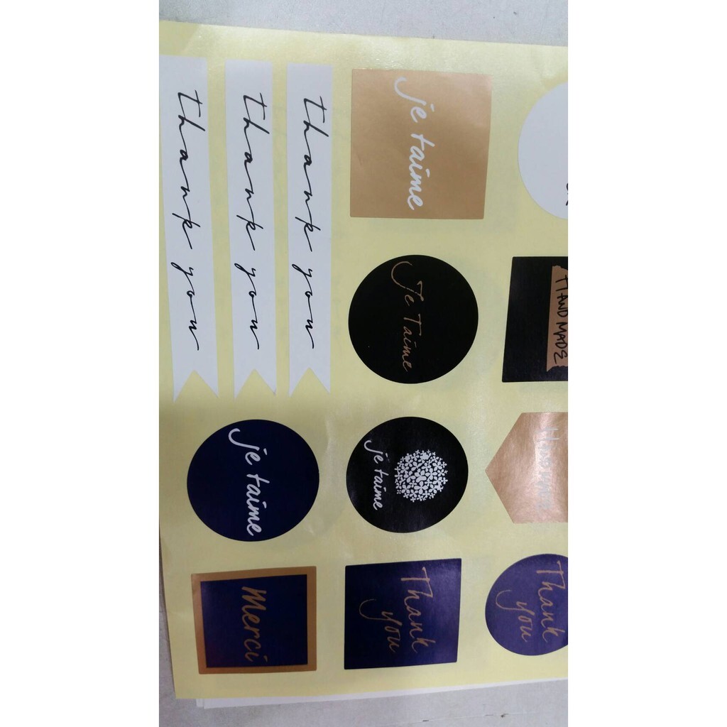 【台灣現貨速發】花束鲜花貼紙--韓風纸紳士藍//金//黑色材料花藝貼紙24枚25元