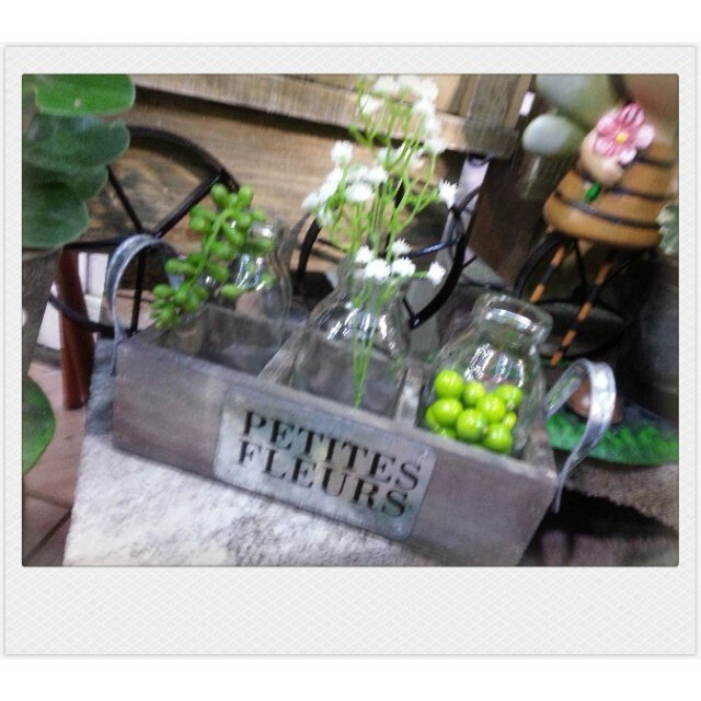 【台灣現貨速發】鄉村風//乾花--小3酒瓶木槽350元有現貨