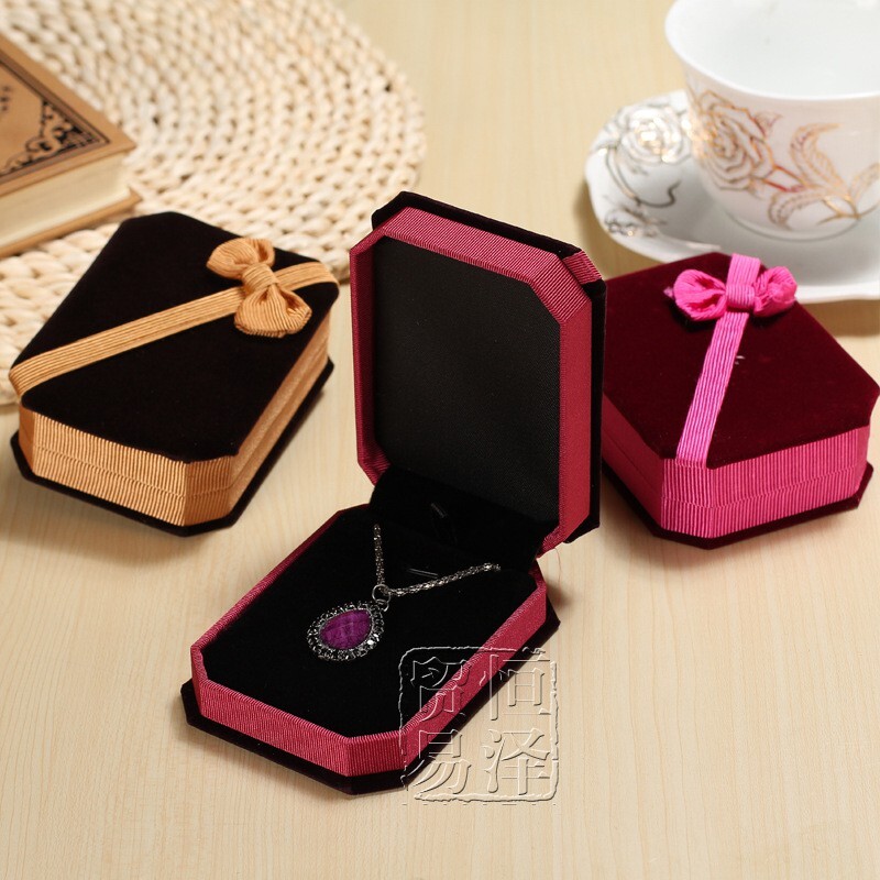 【台灣現貨速發】大號绒面八角盒 珠寶盒 绒布首飾盒 飾品盒150元有現貨