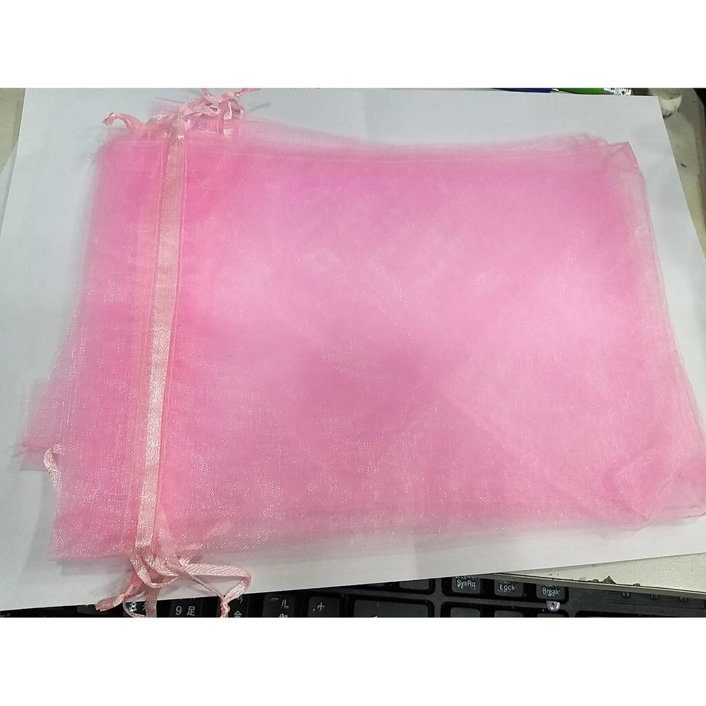 【台灣現貨速發】素色雪紗袋 束口紗袋｜16*22公分｜束口袋 紗袋 小物 喜糖袋