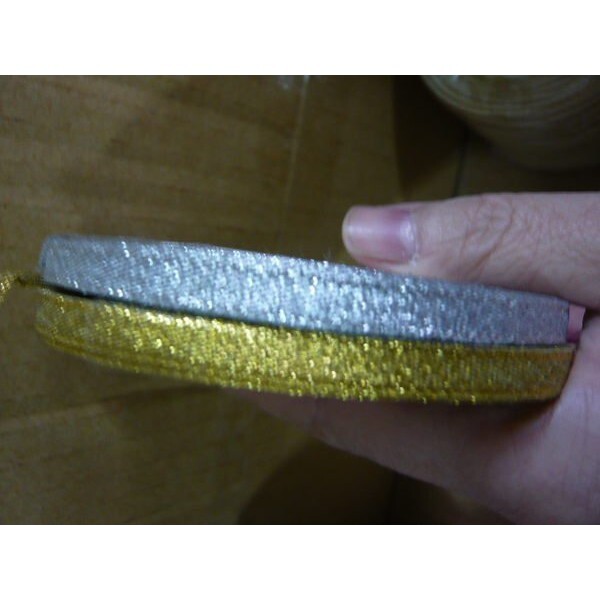 【台灣現貨速發】0.5公分 銀蔥金蔥緞帶｜1捲20元 批發15元｜緞帶 金蔥緞帶 包裝材料