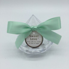 【台灣現貨速發】塑料水晶鑽石喜糖盒