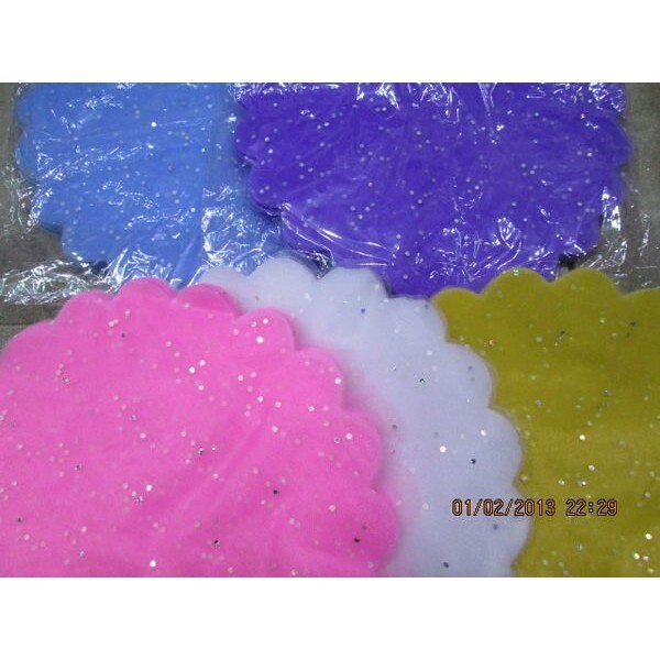 【台灣現貨速發】圓形紗片｜一包100張｜直徑 25公分 DIY手作 金莎糖果 巧克力 喜糖 婚禮小物  包裝紙