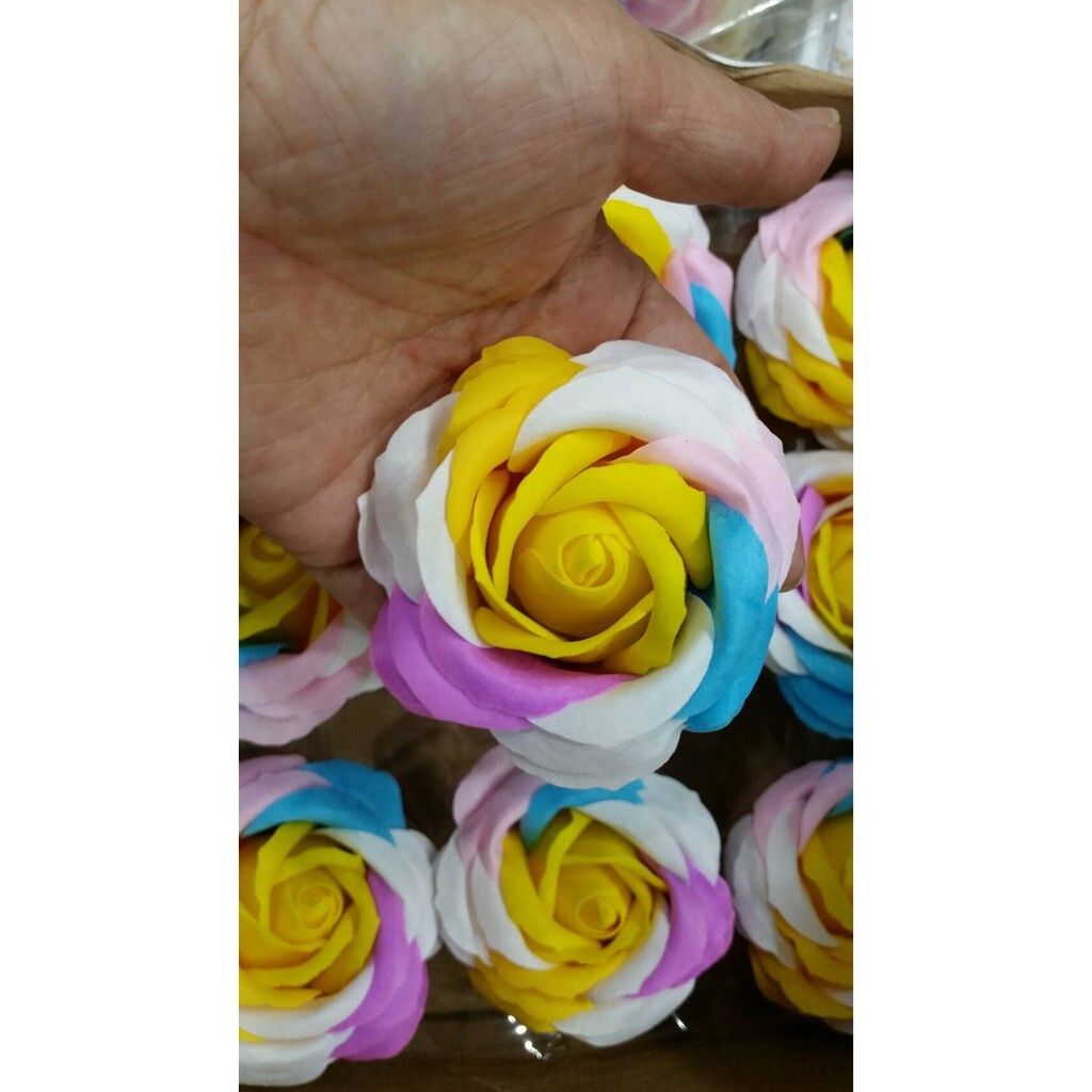 【台灣現貨速發】香皂花系列--特價25元----超大粉彩玫瑰花頭