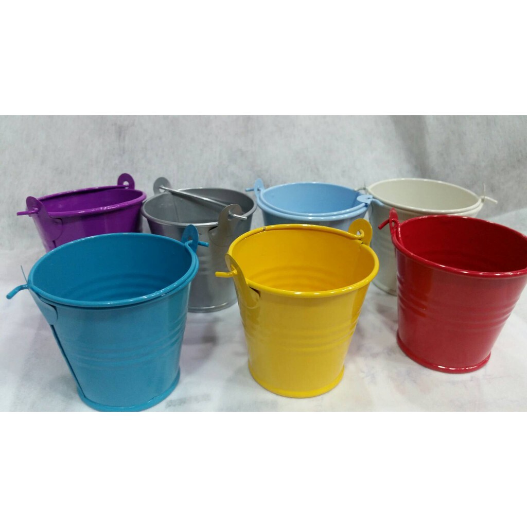 【台灣現貨速發】鐵製小水桶『小型』小鐵桶 鐵桶花器 批發17元 水桶 鐵桶