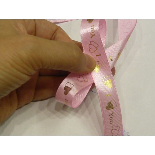 【台灣現貨速發】1.5公分秀士布印字緞帶 I love you｜1捲25碼 60元｜緞帶 秀士緞帶 包裝材料