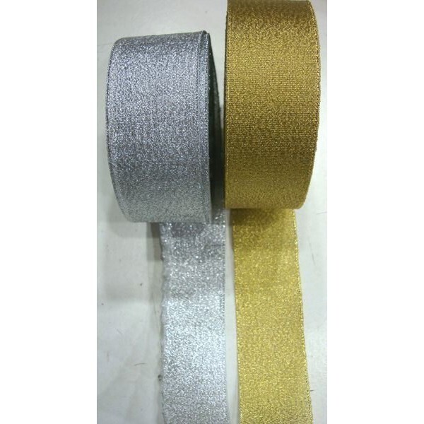 【台灣現貨速發】4公分全銀金蔥緞帶｜1捲90元｜緞帶 秀士蔥緞帶 包裝材料