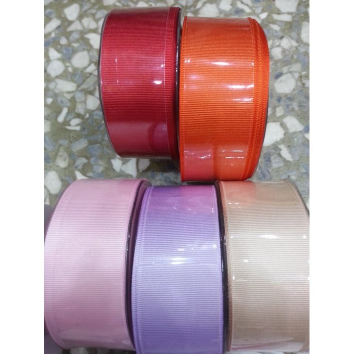 【台灣現貨速發】4公分素色羅紋緞帶｜1捲25碼 160元｜緞帶 秀士羅紋緞帶 包裝材料