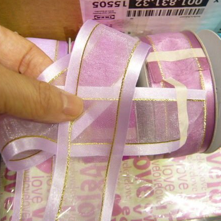 【台灣現貨速發】4公分紗帶｜1捲25碼，金線＆銀線｜【台灣製】緞帶 秀士緞帶 包裝材料