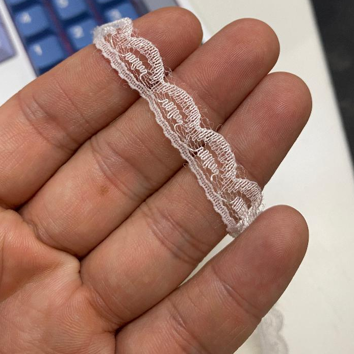 【台灣現貨速發】1公分平面蕾絲｜零售一呎｜蕾絲 手作材料 花邊蕾絲 緞帶 材料