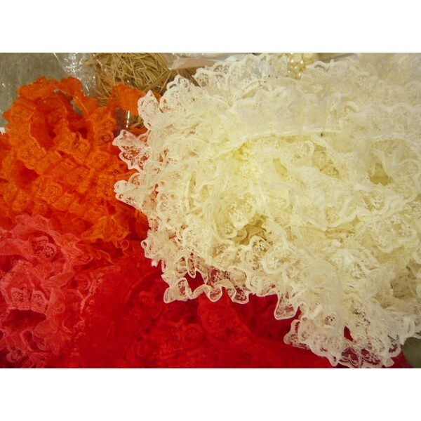 【台灣現貨速發】2公分半車邊蕾絲｜零售一呎｜蕾絲 手作材料 花邊蕾絲 緞帶 材料