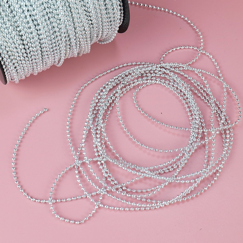 【台灣現貨速發】3mm珍珠鍊｜珠串 連線珠 珠珠 珠鍊 手作材料 花藝材料