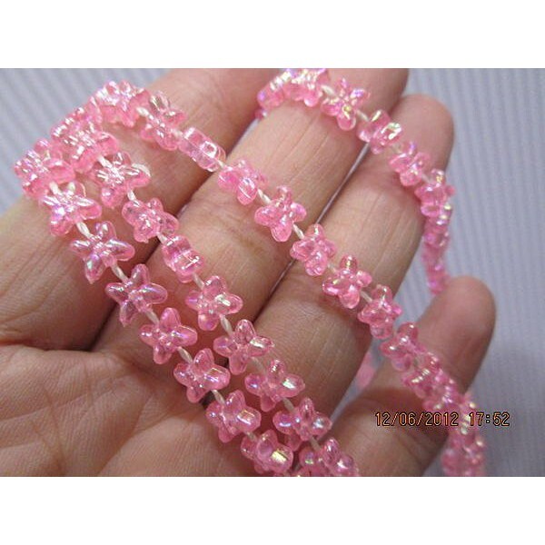 【台灣現貨速發】8mm蝴蝶造型珠練｜零售一呎｜ 珠鏈 蝴蝶 珠珠