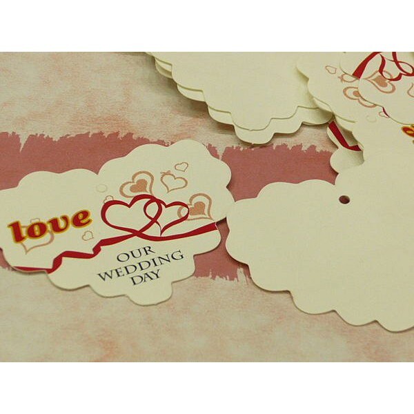 【台灣現貨速發】E04-2心形LOVE(wedding)小吊卡(一包500個*0.3=150)批發100元